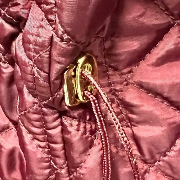 Hobbs London Burgundy Quilted Zip Front Hip Length Coat Women’s US 14 - Picture 10 of 14